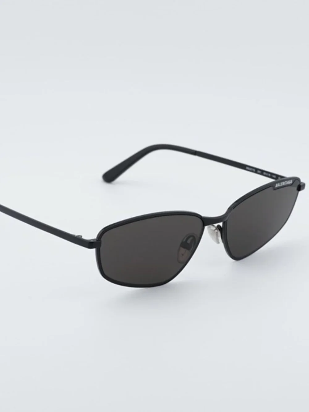 Balenciaga BB0277S 001 Unisex Sunglasses Black Rectangle Frame, Grey Lenses